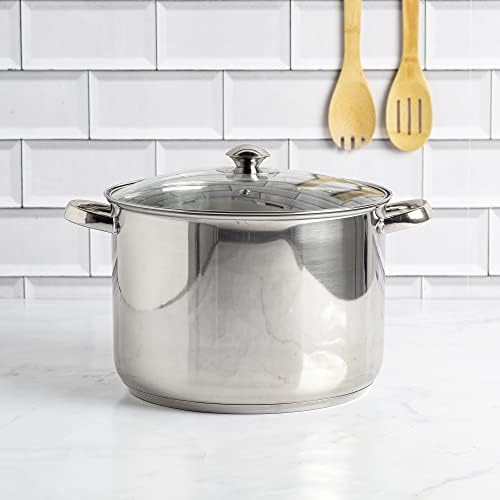 Ecolution Stainless Steel Stock Pot 12-Quart Perfect for everyday cooking