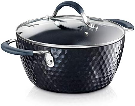 NutriChef Durable Non-Stick 21 Quart Pot with Glass Lid