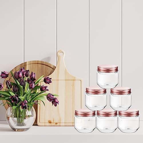 Tanlade 60 Pcs Clear Plastic Jars with Lids Fast