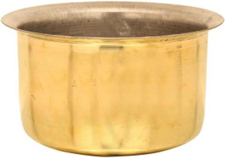 Heavy Pure Brass Cooking Pot 475L Capacity Durable Kitchen Essential