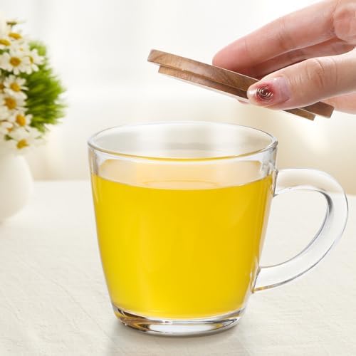 SEWACC Bamboo Cup Lid - 4-Piece Set for Durable Airtight Covers