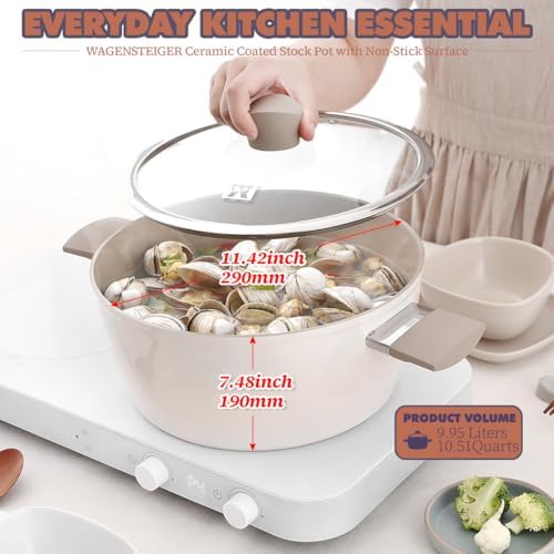 WAGENSTEIGER7-Layered Ceramic Stock Pot with Non-Stick Bakelite Handles