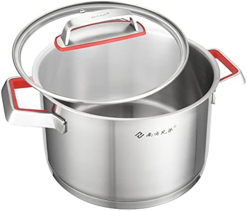 NANFANG BROTHERS 3 Quart Stainless Steel Stock Pot with Glass Lid