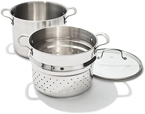 Oxo Stainless Steel 84QT Multipurpose Boiler Pot with Steamer