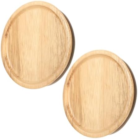2pcs Wooden Mason Jar Lids with Silicone Seal
