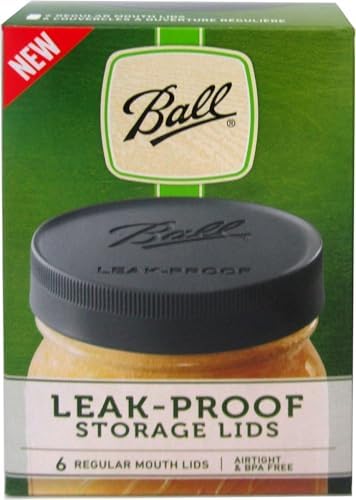 Ball Leak-Proof Plastic lids for Mason Jars Pack of 6
