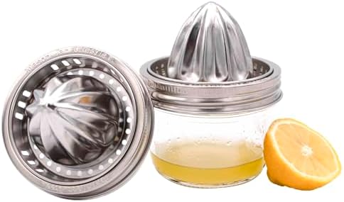 Hand-Pressable Stainless Steel Citrus Juicer Lid for Mason Jars