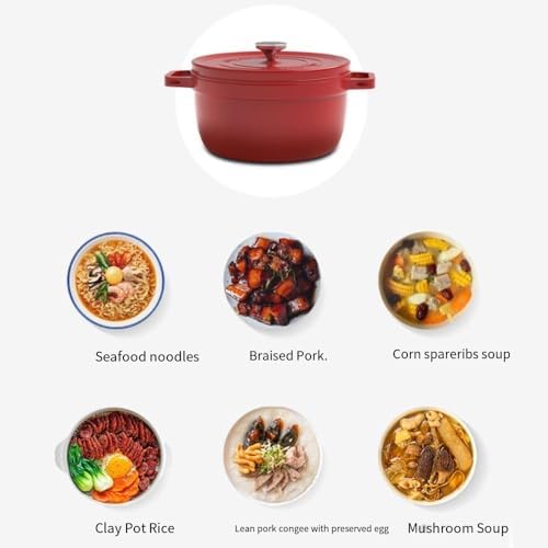 VKEID 94In Red Cast Iron Stockpot
