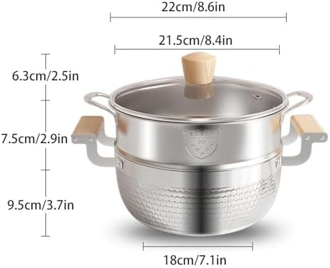 Durable Stock Pot with Lid for Cooking