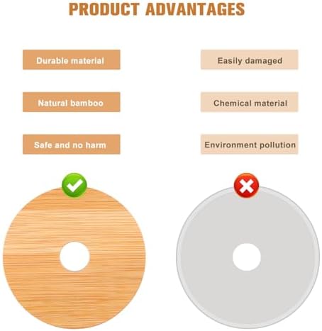 Bamboo and Silicone Yogurt Jar Lids