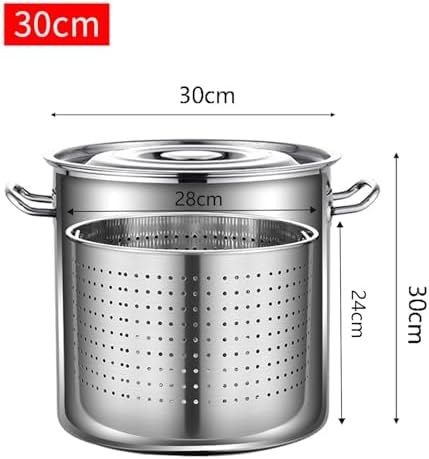 AIZYR Large Stainless Steel Stock Pot with Basket