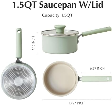 Redchef Nonstick Ceramic Saucepan Reliable Safe Kitchen Tool