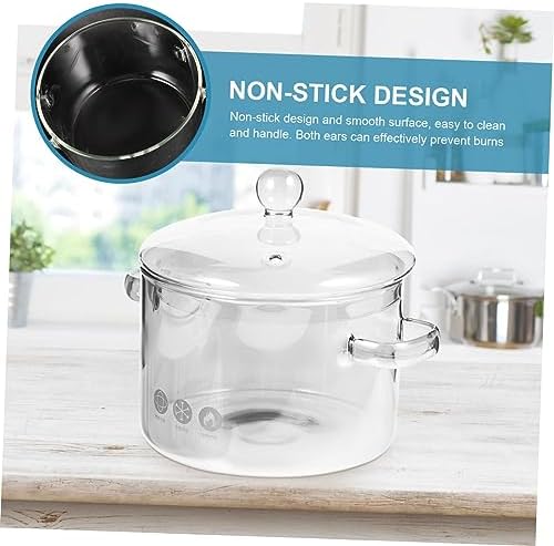High Borosilicate Glass Noodle Pot with Cover 1500ml