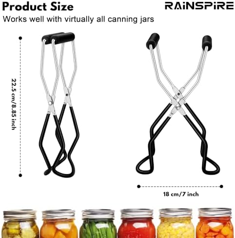 Rainspire Canning Jar Lifter with Non-Slip Handle