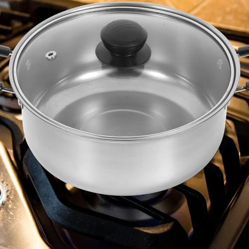 Stainless Steel Stock Pot with Lid 15 Quart