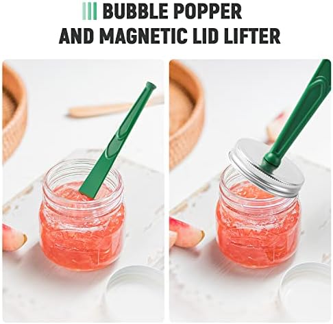 P Magnetic Jar Lid Lifter Canning Bubble Popper Remover Measurer 3 In 1