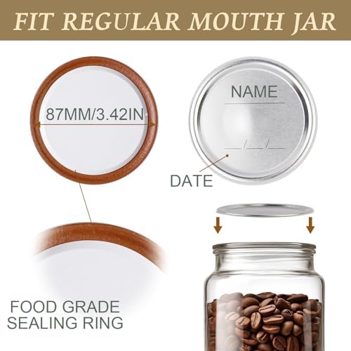 100-Piece Set of Rust-Resistant Mason Jar Lids for Food Preservation