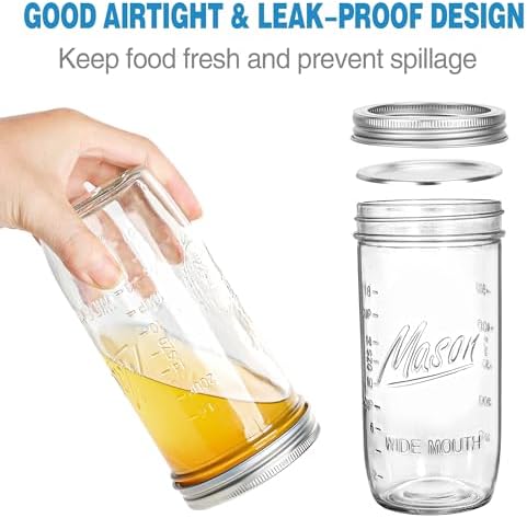 Premium 24oz Mason Jars for Canning More