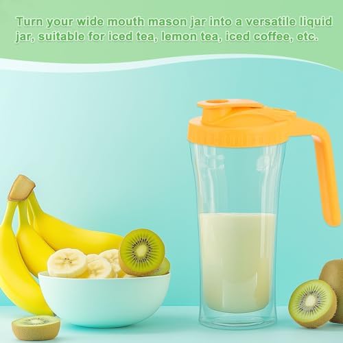 uxcell 4Pcs Mason Jar Pour Spout Lid with Handle