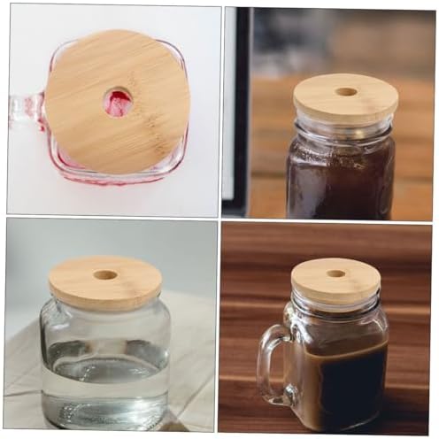 STOBAZA 6pcs Wooden Lids for Mason Jars