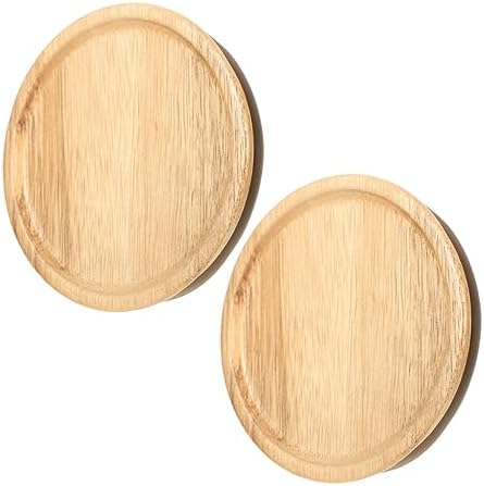 HOLIDYOYO 2pcs Mason Jar Wooden Covers 70mm