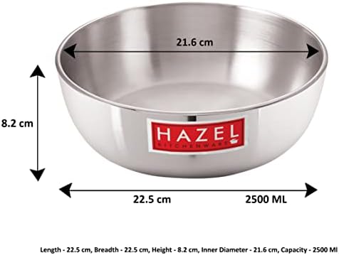 Hazel Induction Aluminum Kadai Cookware 2100ml