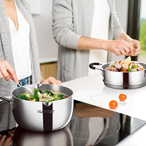 SLOTTET Tri-Ply Stainless Steel Saucepan