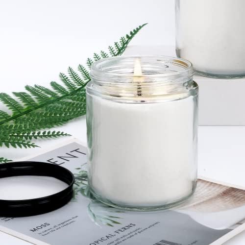 Encheng 8 Oz Glass Jars with Metal Lids 30 Pack