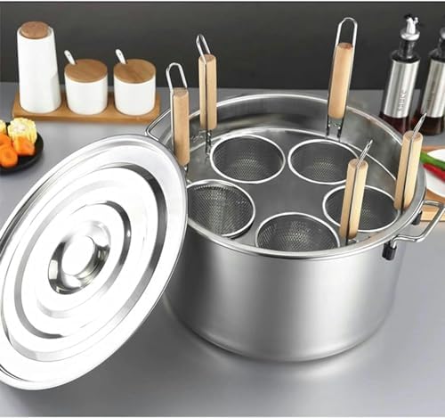AttreXInduction Cooking Pot with Lid Strainer Basket
