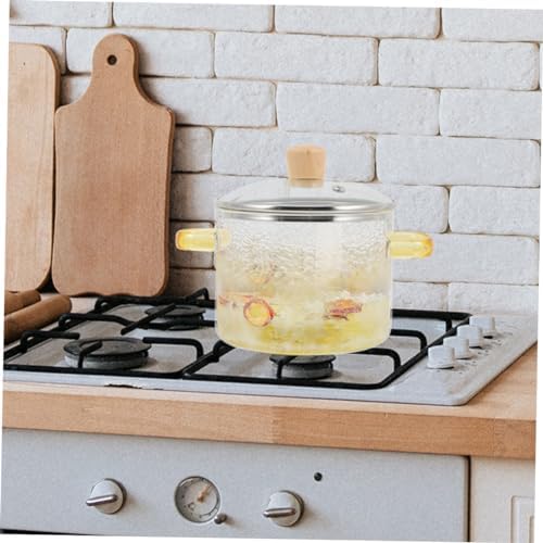 NAMOARLY Heat-Resistant Glass Stew Pot with Cover 1600ML