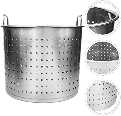 UPKOCH Stainless Steel Stock Pot Insert Steamer Basket Perfect for Boiling Seafood
