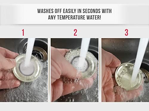 MESS Dissolvable Canning Labels for Jars 200 Labels Easy to Use
