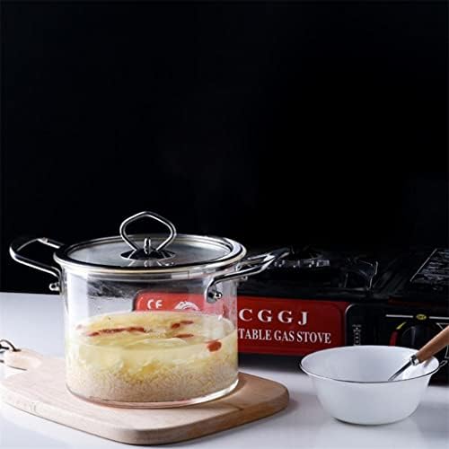 glass cooking pot with cover heat-resistant saucepan for home use