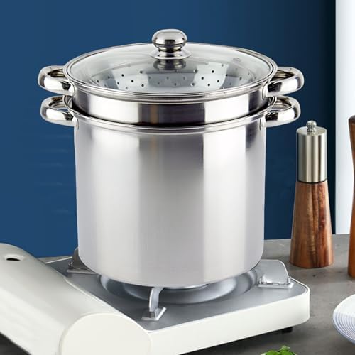 AIZYR Stainless Steel Stockpot with Basket for Induction and Cooking