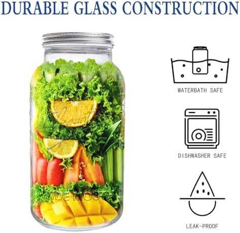 Elegant 128oz Mason Jars Set