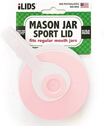 Sport Lid Pale Pink Mason Jar