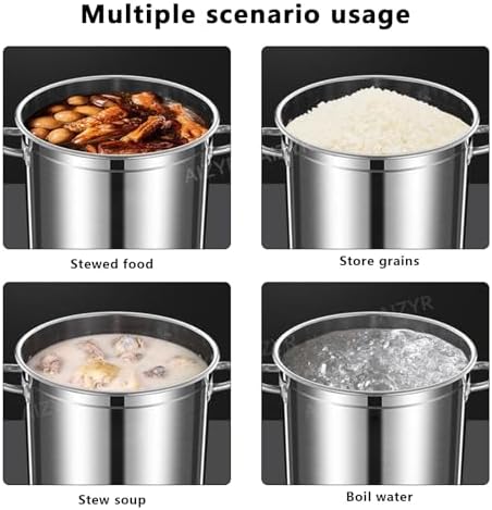 AIZYR 304 Stainless Steel Stock Pot with Lid