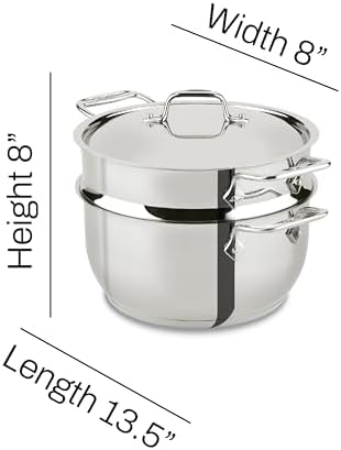 Stainless Steel Cookware 5-QT Badass Stockpot with Strainer and Handle