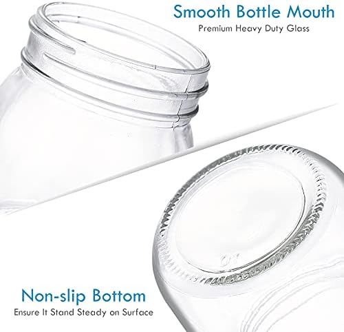 Yeboda 9-Pack Wide Mouth Mason Jars with Airtight Lids