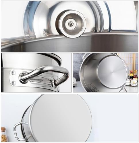 AIZYR 304 Stainless Steel Stockpot with Lid Durable Multi-Purpose