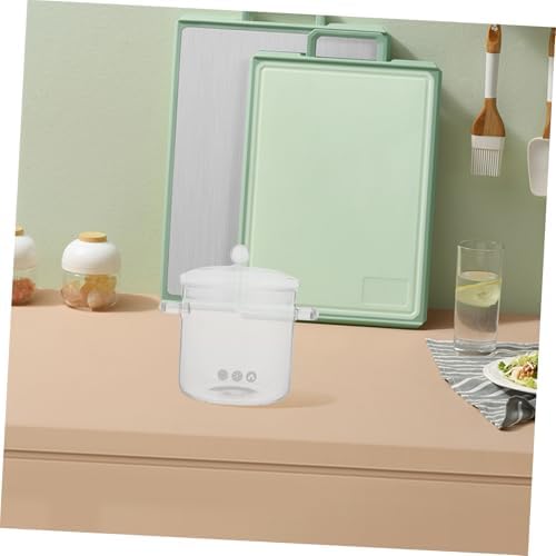 Offsich Clear Glass Cook Pot with Lid Heat Resistant Glass Saucepan
