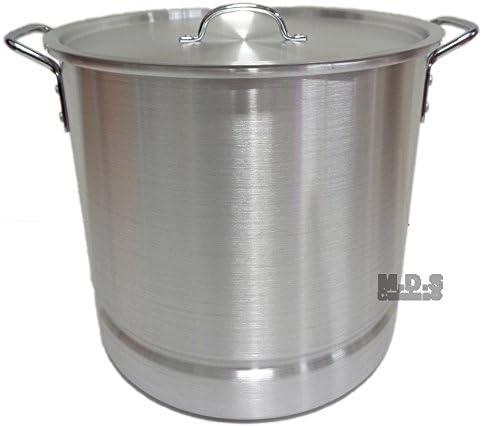 MDS Cuisine Cookwares Aluminum Stockpot Set With Steamer 8Qt16Qt for Traditional Cooking