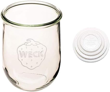 Weck Large Glass Jars 1 Liter with Lid for Sourdough Starter
