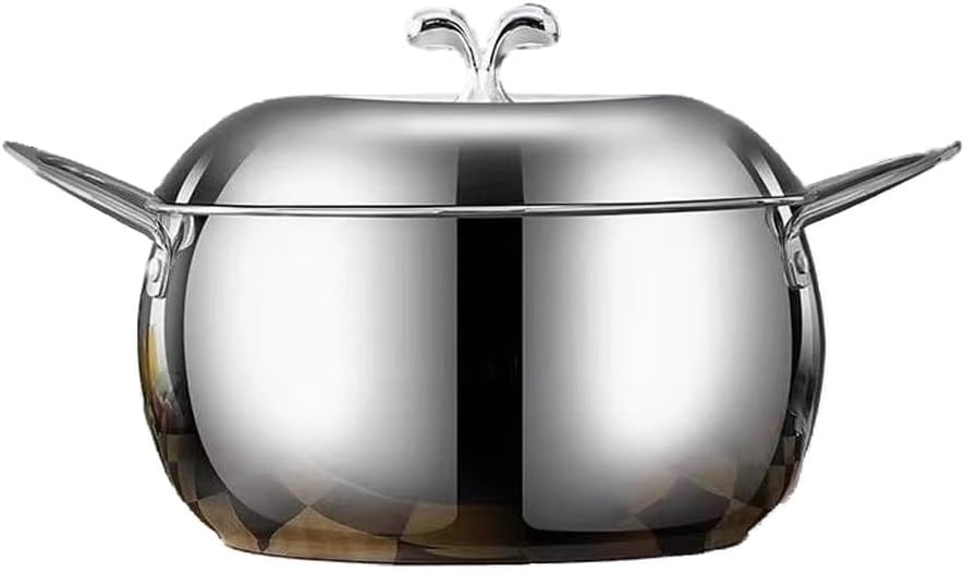 Stainless Steel Stock Pot with Lid Family- friendly Cooking Pan