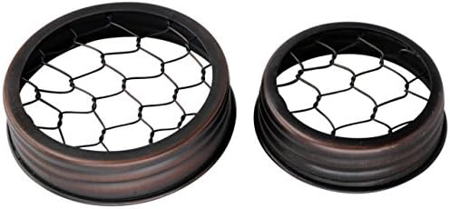 3-Piece Oil Rubbed Bronze Frog Lid Organizer for Mason Jars