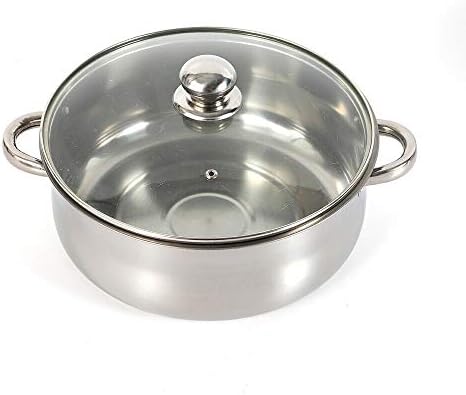 Sturdy 5-Tier Stock Pot with Glass Lid