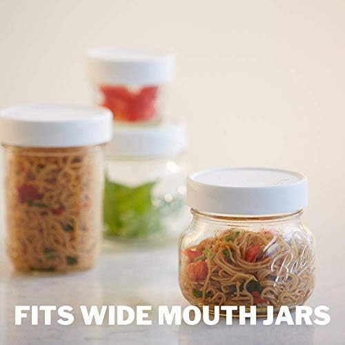 Mason Jar Storage Lid Wide Mouth Red