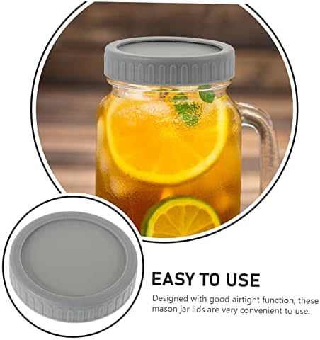 SECFOU 5-Piece Wide Mouth Mason Jar Lids Set
