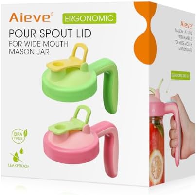 Ergonomic Mason Jar Pour Out Lid