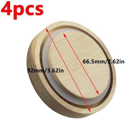 Safe Eco-Friendly Acacia Wooden Lids for Mason Jars 4-Pack
